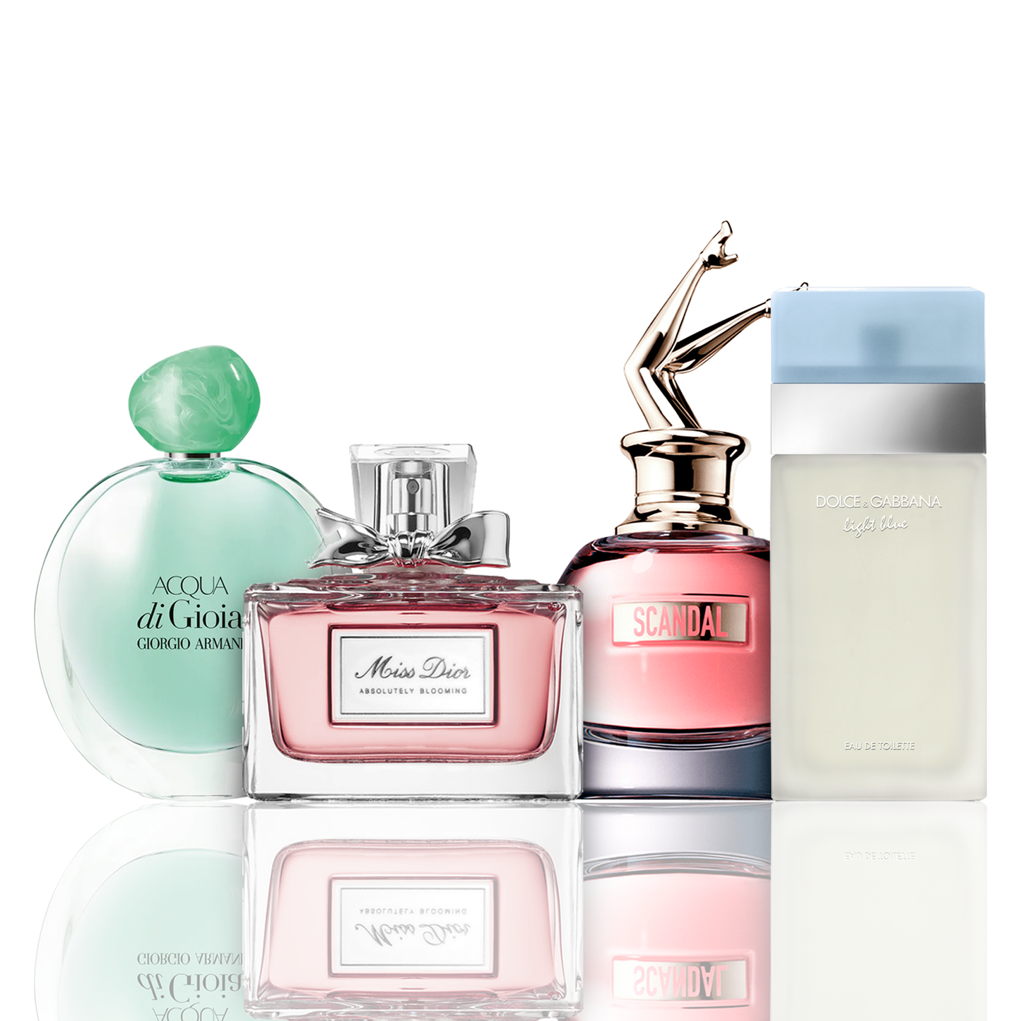 Set de 4 parfumrui | Acqua di Gioia, Light Blue, Scandal, Miss Dior 100 ml