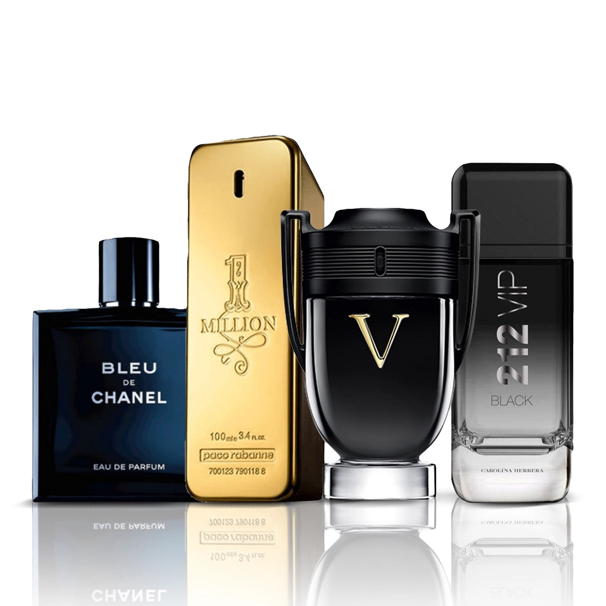 Set de 4 parfumrui | Bleu de Chanel + One Million + Invictus Victory + 212 VIP Black 100 ml
