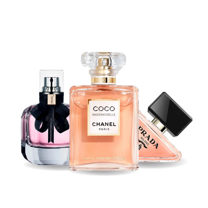 Set de 3 parfumuri | Prada Paradoxe + Coco Mademoiselle + Mon Paris 100 ml
