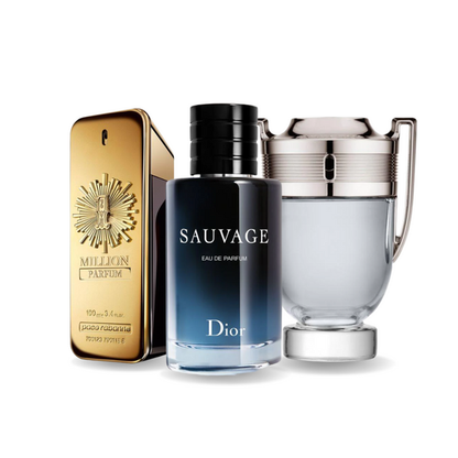Set de 3 parfumuri | Paco Rabanne One Million + Dior Sauvage + Paco Rabanne Invictus 100 ml