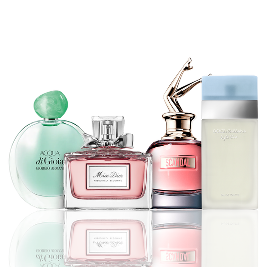 Set de 4 parfumrui  | Acqua di Gioia, Light Blue, Scandal, Miss Dior 100 ml