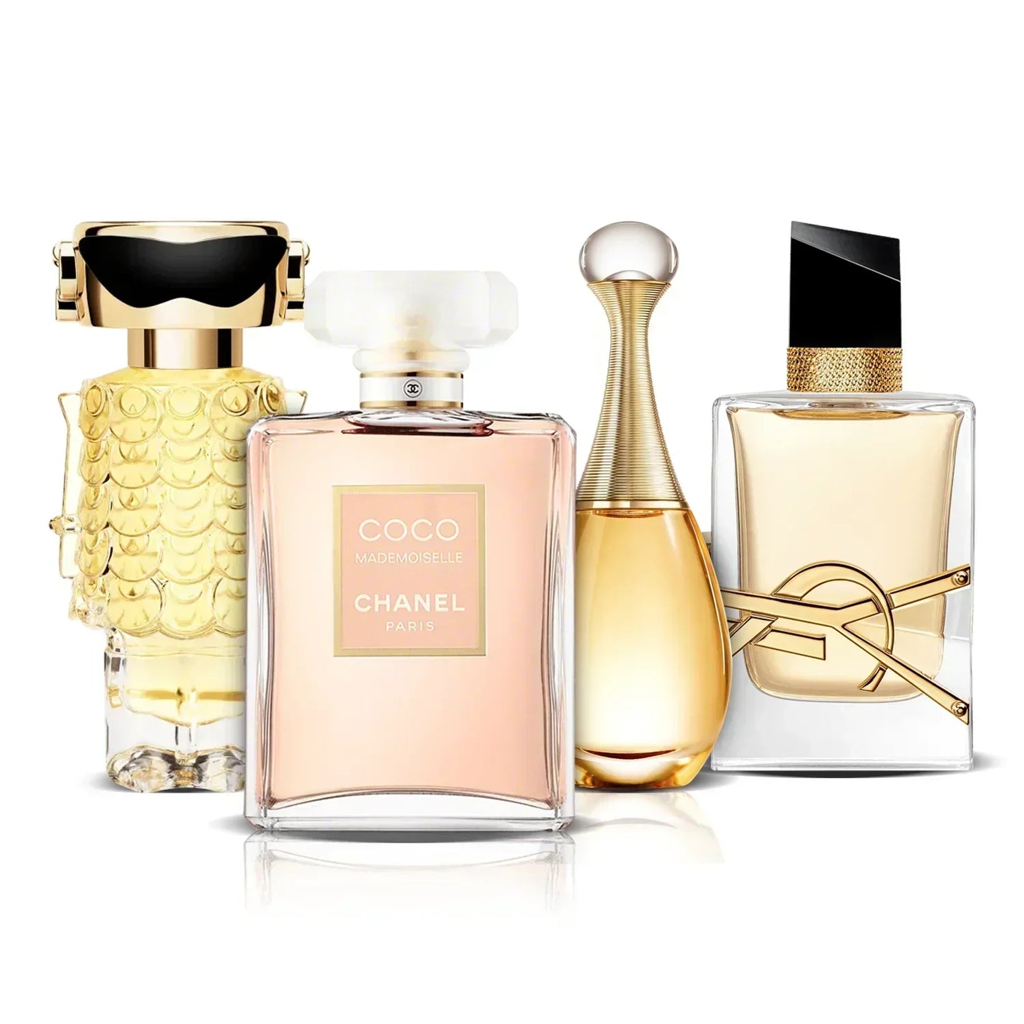 Set de 4 parfumrui | Fame, Coco Mademoiselle, J'adore i Libre (100 ml)