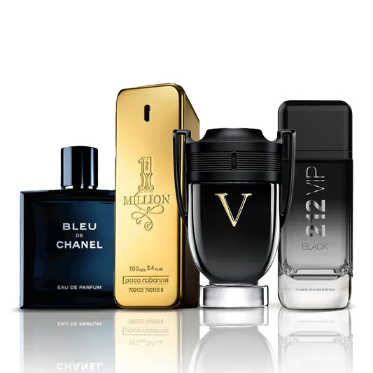 Set de 4 parfumuri | Invictus Victory + One Million + Bleu de Chanel + 212 Vip Black